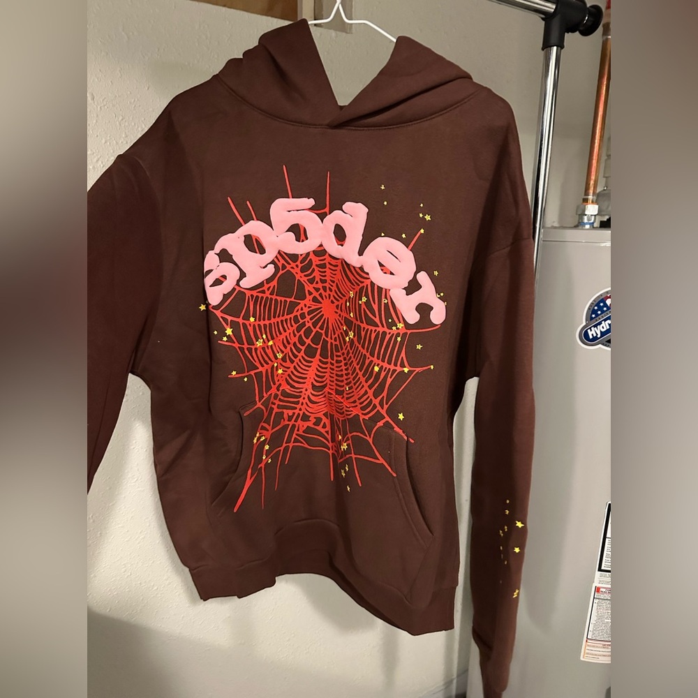 Brown Sp5der Hoodie